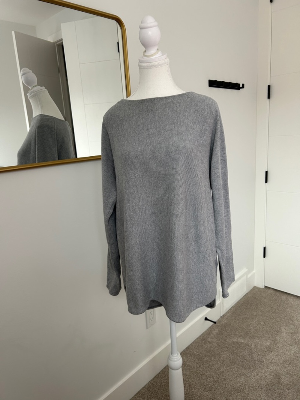 Michael Kors Gray Sweater with Gold Label